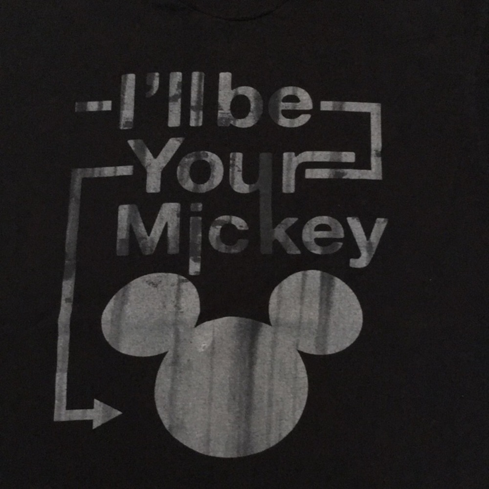 Mickey Mouse Disney Women’s T-Shirt Tee Size Medium EUC Black - Picture 2 of 4